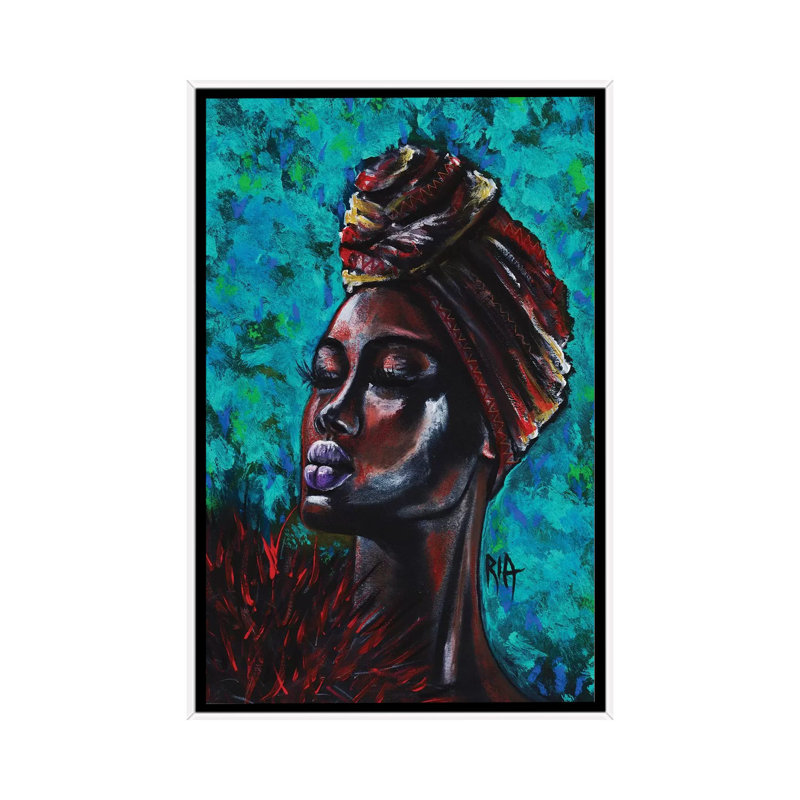 «Feeling Royal» par l'artiste Ria, reproduction d'art, H 26 po x l 18 po x 1,5 po, Toile blanche encadrée, Aucun mat
