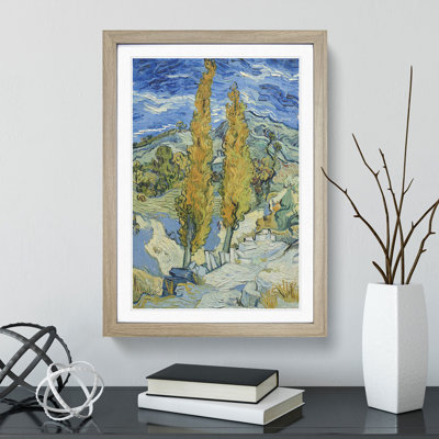 Landscape with Trees by Vincent Van Gogh - Framed Print