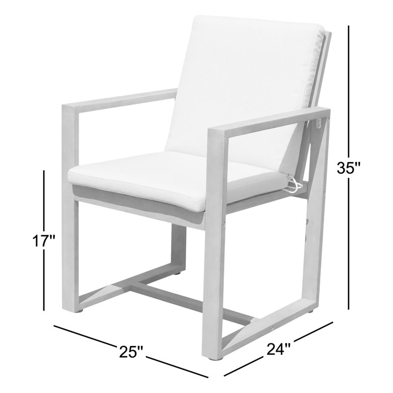 Harbor Outdoor Dining Armchair, Teak