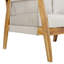 Canapé de patio moderne en bois d'acacia à 3 places avec assise profonde et coussins hydrofuges Brendan