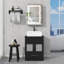 LED Bathroom Mirror Cabinet with Charging, Bathroom Storage Cupboard with Adjustable Shelves-1321196885-1321196887