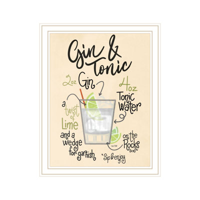 Gin & Tonic Framed Wall Art for Living Room, Home Wall Decor By House Fenway