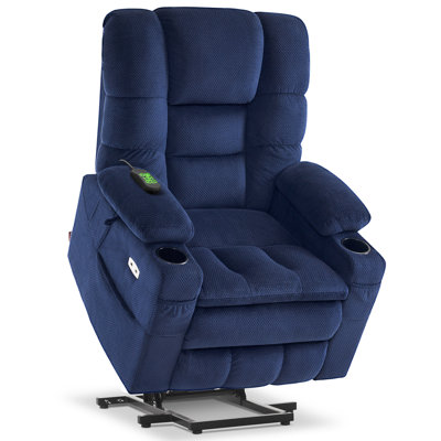 Fauteuil inclinable électrique à deux moteurs avec appui-tête réglable, chauffage lombaire et du siège