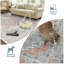  Tapis beige / brun lavable à la machine pour animaux de compagnie avec envers antidérapant-122427514