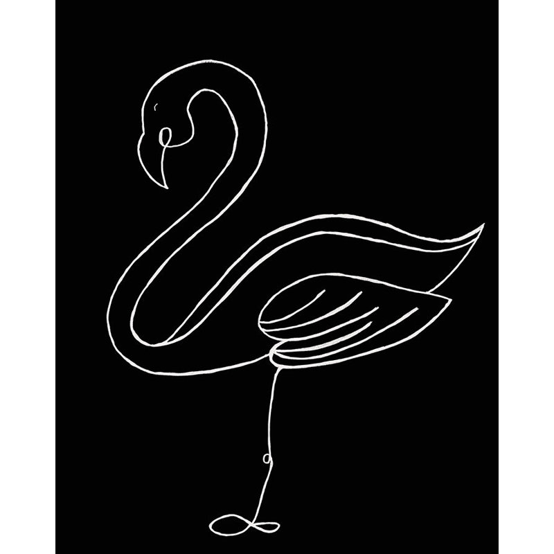 Silly Flamingo Painting by Adam Mowery, Image Brush Gel
