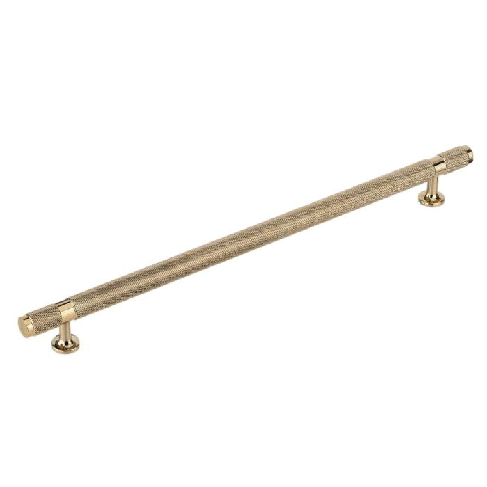 Polished Gold "Rivet" T-Bar Knurled Drawer Pull, 12 3/5"