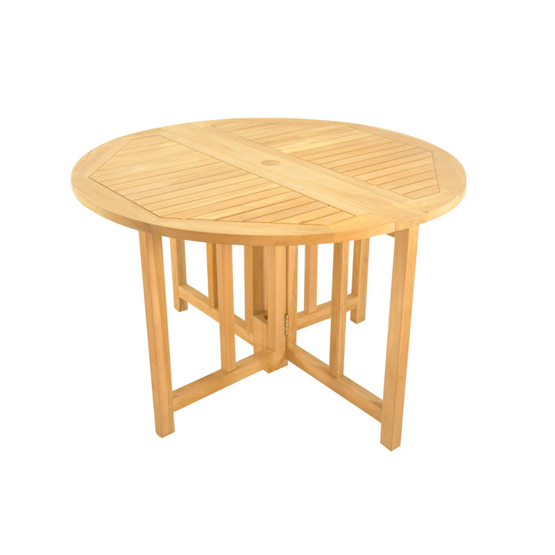Jakey Outdoor Round Teak Dining Table