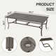 Willesden Rectangular Aluminum Dining Set with Cushions