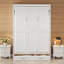 Lit escamotable double avec 2 tiroirs, beige