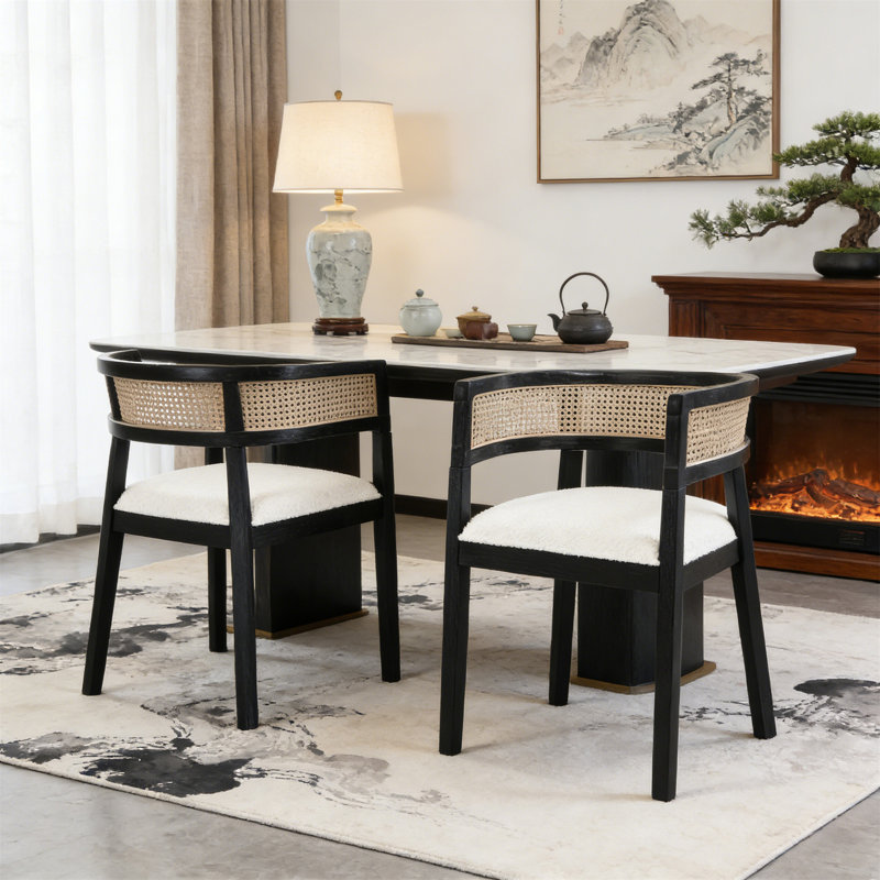 Ensemble de 2 chaises de salle à manger, Noir