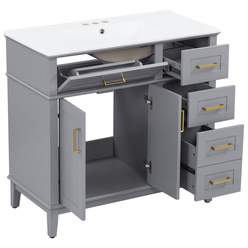 36" Bathroom Vanity Set, Gray