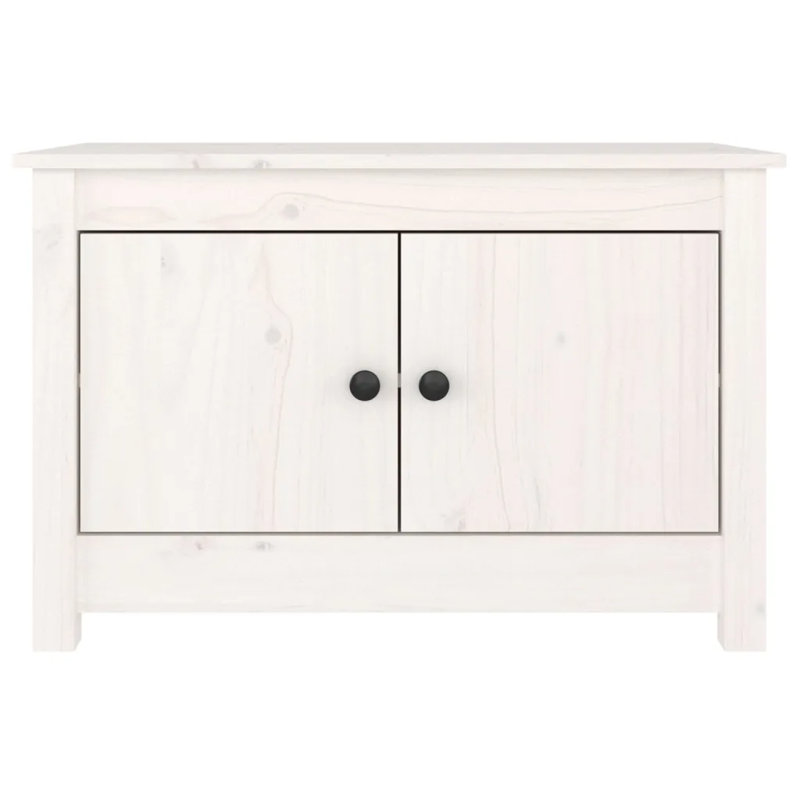 4 Pair Solid Wood Shoe Storage Cabinet, White