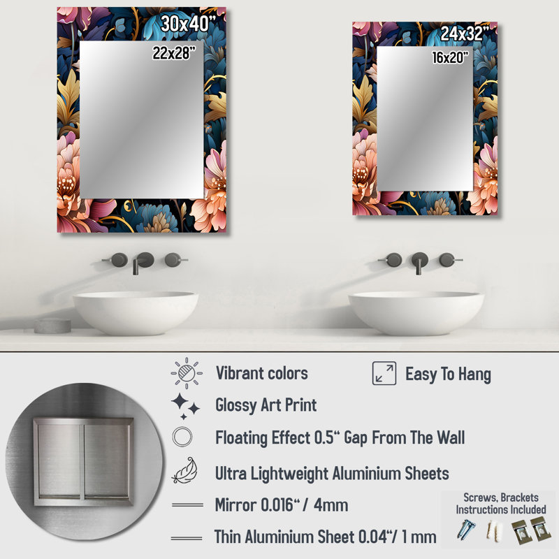 Whelington - Traditional Wall Mirror, 32 po x 24 po