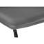 Chaise de bureau debout en similicuir gris, chaise de bureau contemporaine robuste en métal noir, support