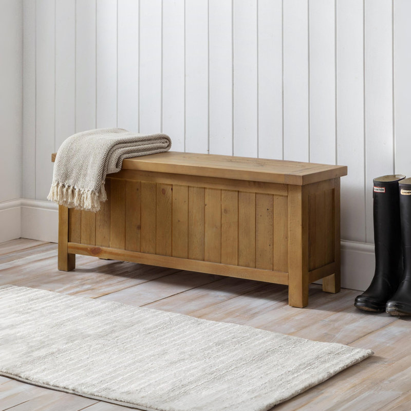 Chantal Solid Wood Bench, Natural