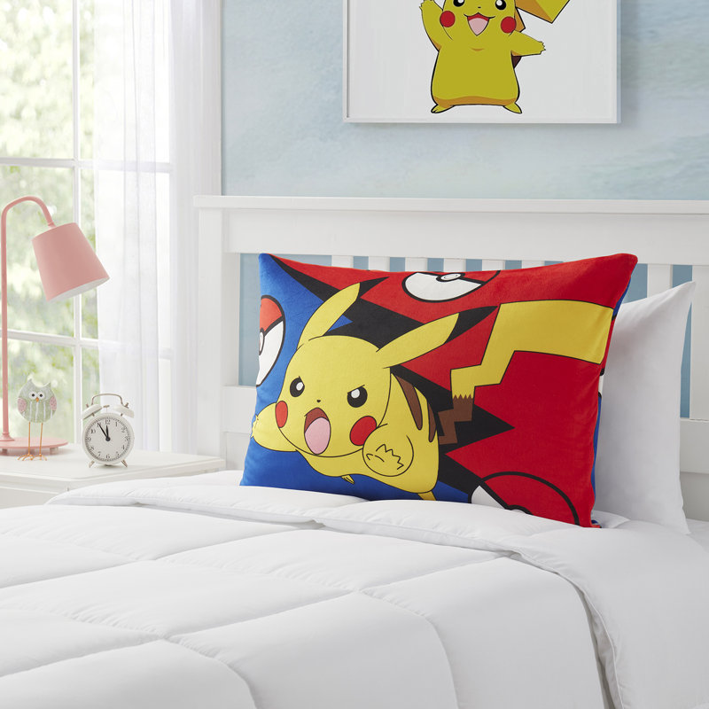 Ensemble de coussin pour enfant avec taie d'oreiller amovible Pokemon Pikachu