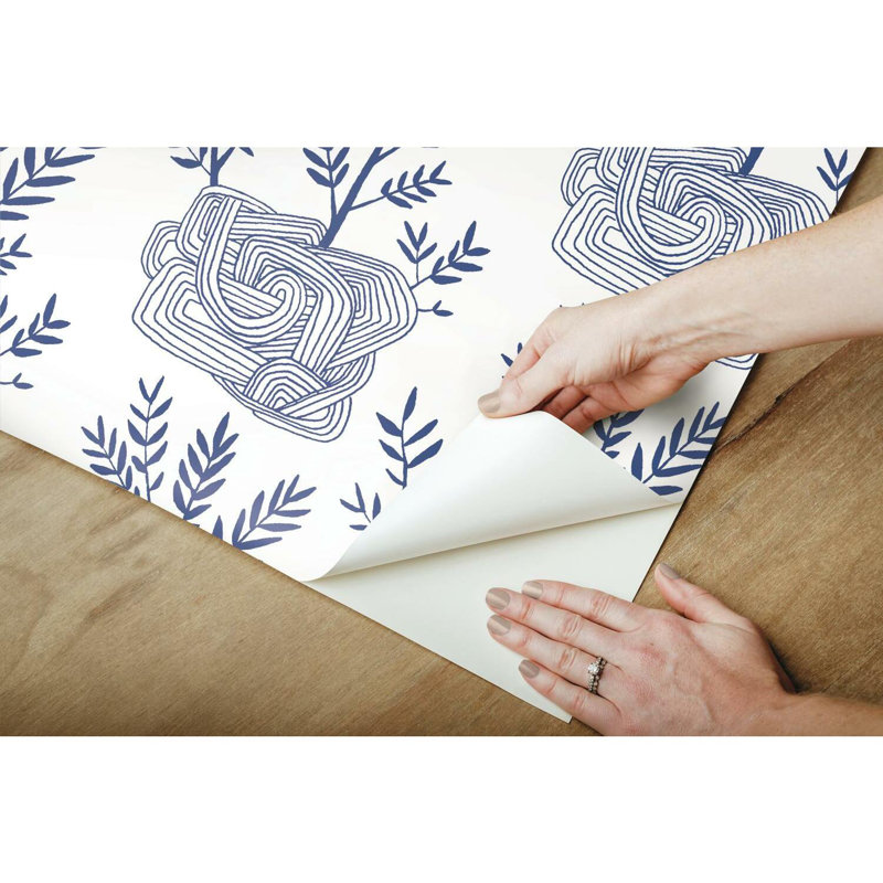 Seedlings Peel And Stick Wallpaper, Blue