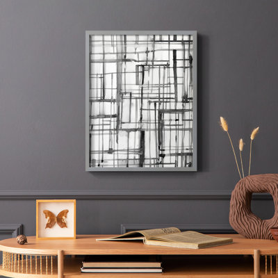 Line Meditation II Framed Print - Solid Wood