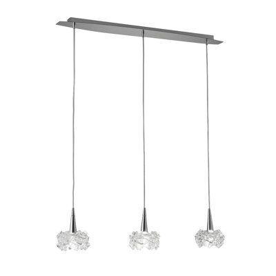 Wanda 3 - Light Polished Chrome Kitchen Island Pendant