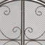 Accessoire de foyer en fer avec 2 portes d'accès, pare-feu contemporain H 32,54 po x l 43,25 po, fer, fabriqué à la main, l, motif ornemental
