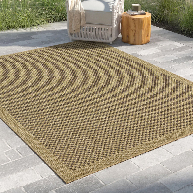 Earth GC_NTL1005 Jute/Mocha 2 Ft. 7 In. X 7 Ft. 3 In. Indoor/Outdoor Area Rug, Khaki, Runner 2'7" x 7'3"