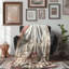 Romantiques café parisien - couverture sherpa 1 pièce de qualité supérieure - reproduction d'art luxueuse-97621291
