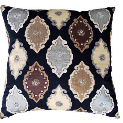 Azare Black Square Pillow