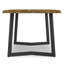 Hylan 72"W Solid Mango Wood Dining Table, Contemporary Style with Metal Legs, Seats 6-2038053473