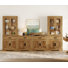 Ensemble de 4 armoires de rangement Glenford 4-en-1 de 73,3 po de hauteur, grand buffet de style campagnard avec tiroirs et tablettes pour la cuisine