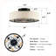 Ventilateur de plafond de 20 po en tissu de style campagnard sans pales avec télécommande pour salon, chambre à coucher, cuisine - ampoules non incluses