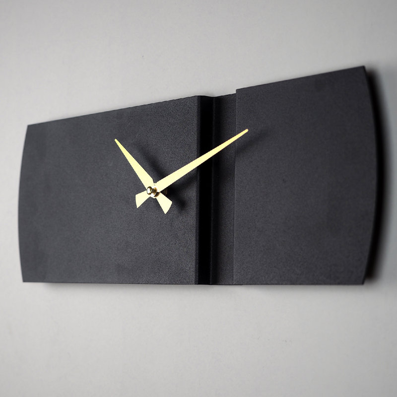 Rectangular 3D Metal Modern Minimalist Wall Clock, Medium