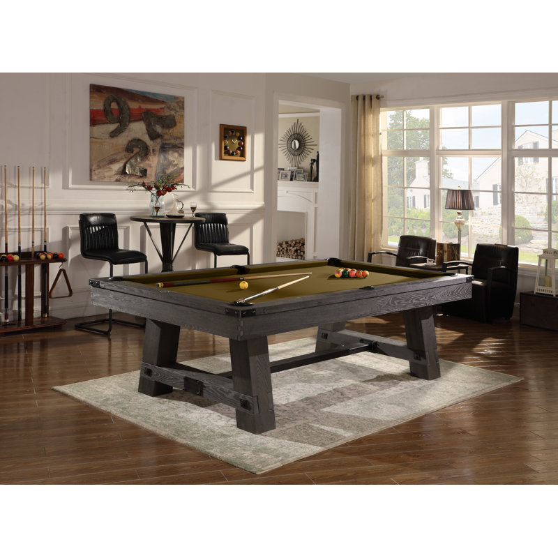 Table de billard en ardoise Playcraft Yukon avec installation professionnelle incluse, H 33 po x l 51 po x L 89 po, Taupe