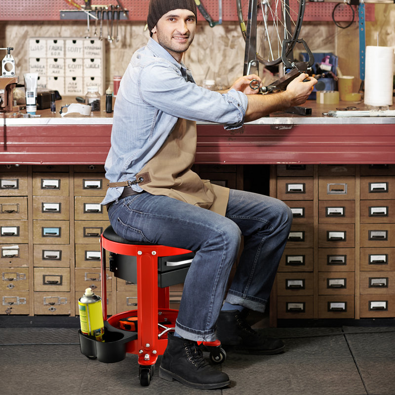 Ergonomic Stool with Footrest