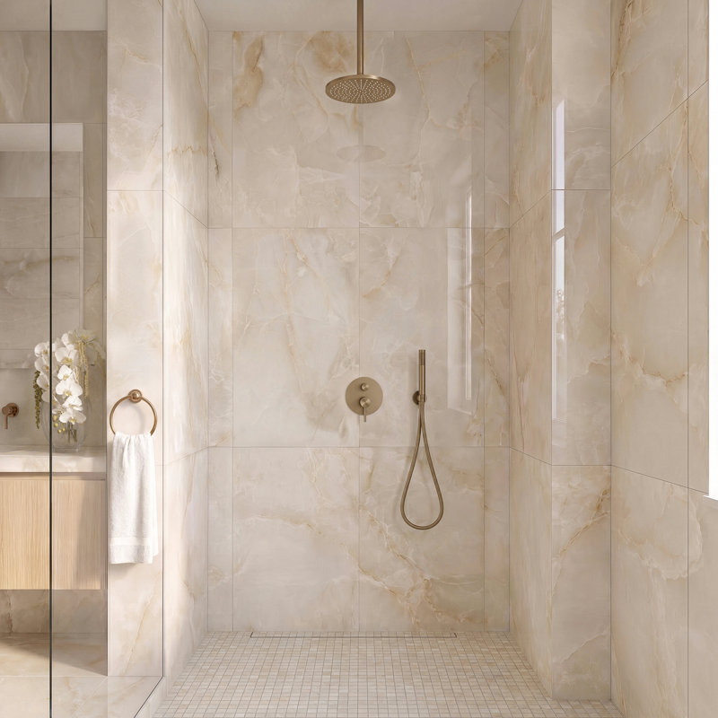 Carreau de porcelaine de plancher et de mur en marbre poli 24 po x 48 po American Onyx (2 pièces, 16 pieds carrés / caisse)