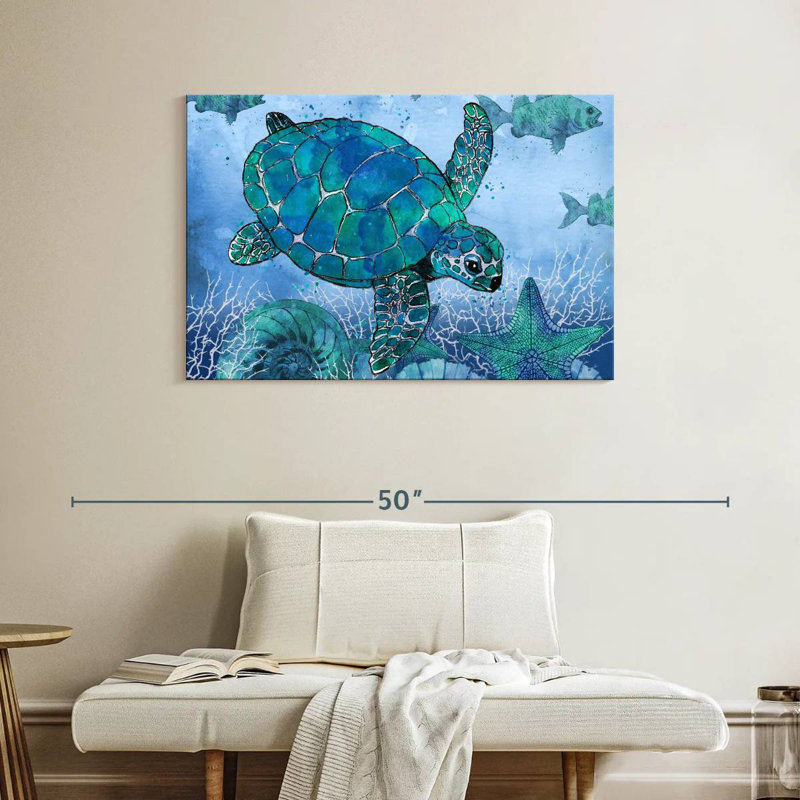 Brampt Ocean Blues, 26" H x 39" W