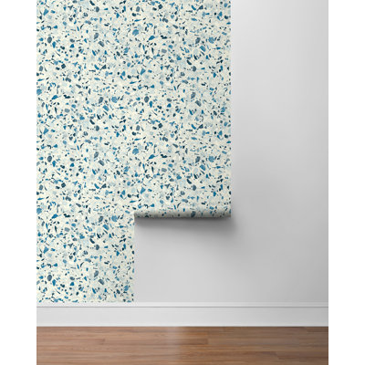 Floored Terrazzo 18' L x 20.5" W Peel and Stick Wallpaper Roll