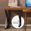 Bureau rectangulaire brun et noir en bois massif et fer-341154185