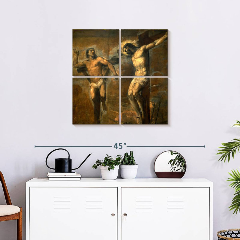 Leisha Christ et le bon voleur, H 26 po x l 26 po