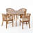 4 - Person Acacia Wood Patio Dining Set with Round Table-310603844