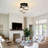 Modern Crystal Ceiling Light Fixtures, 3 - Light Semi Flush Mount Ceiling Light With Clear Crystal Shade-276937045