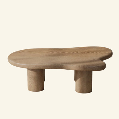 Free Form Coffee Table, Engineered Wood Center Table for Livingroom