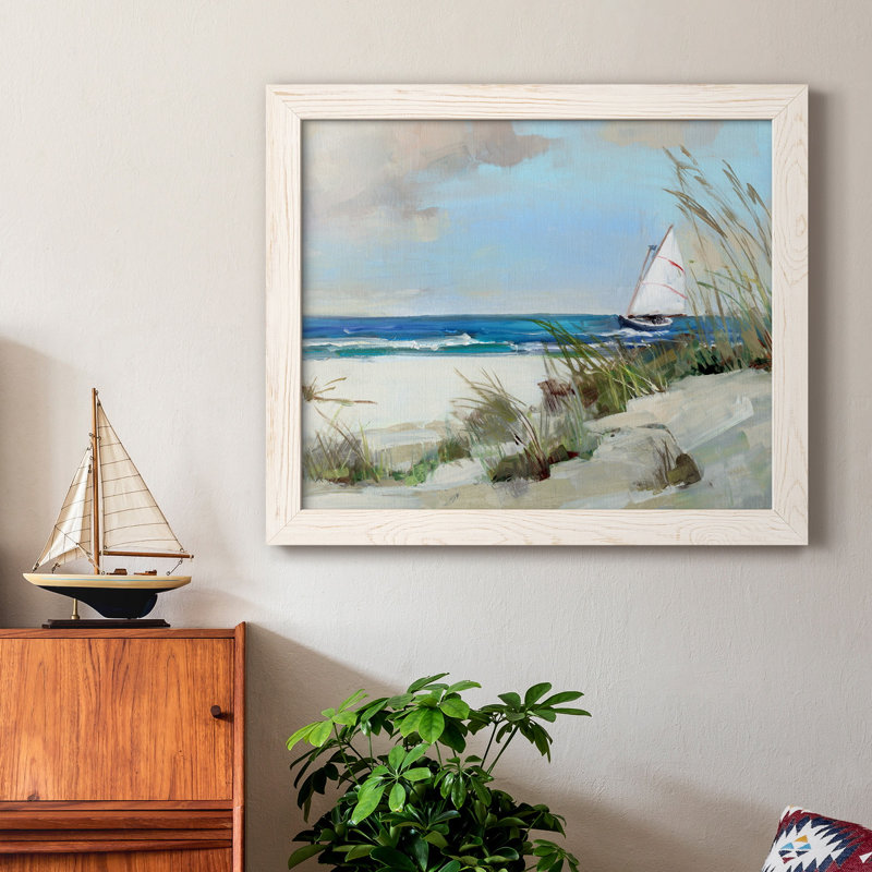 Midnight Breeze - Peinture sur toile encadrée, Blanc, H 20 po x l 17 po x P 1,5 po