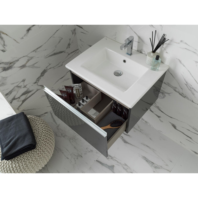 Marne 24.44'' W Single Vanity, White