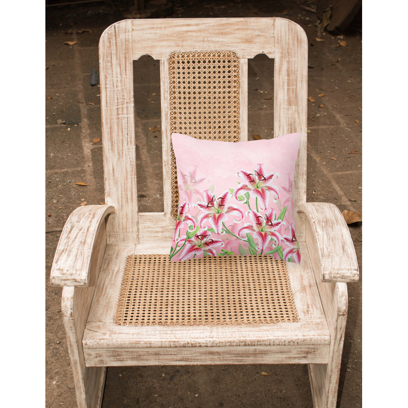 Coussin décoratif intérieur/extérieur lillies, 18 po x 18 po