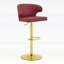 Chaise de bar rotative moderne réglable avec dossier et hauteur réglable (2 pièces)-2141448158-2141448153