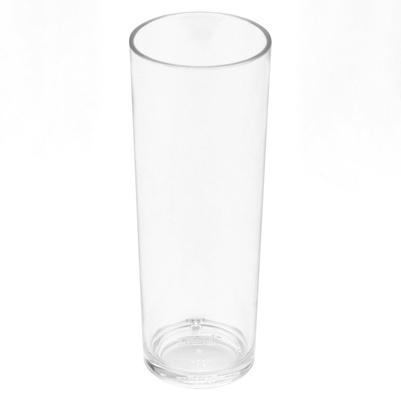 Clear 14 oz Plastic Tom Collins Cocktail Glasses Set