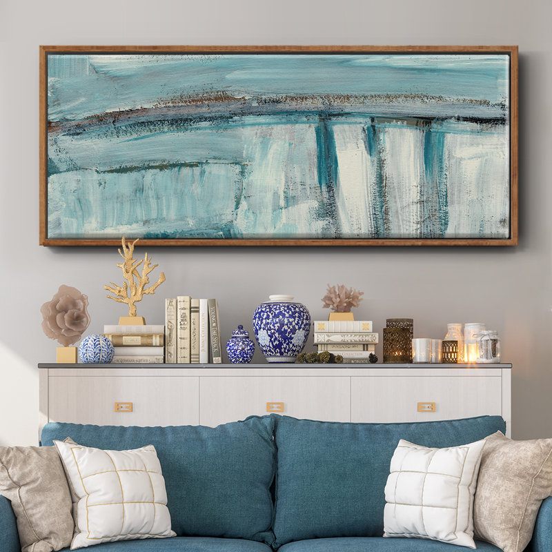 Acqua I- Framed Canvas