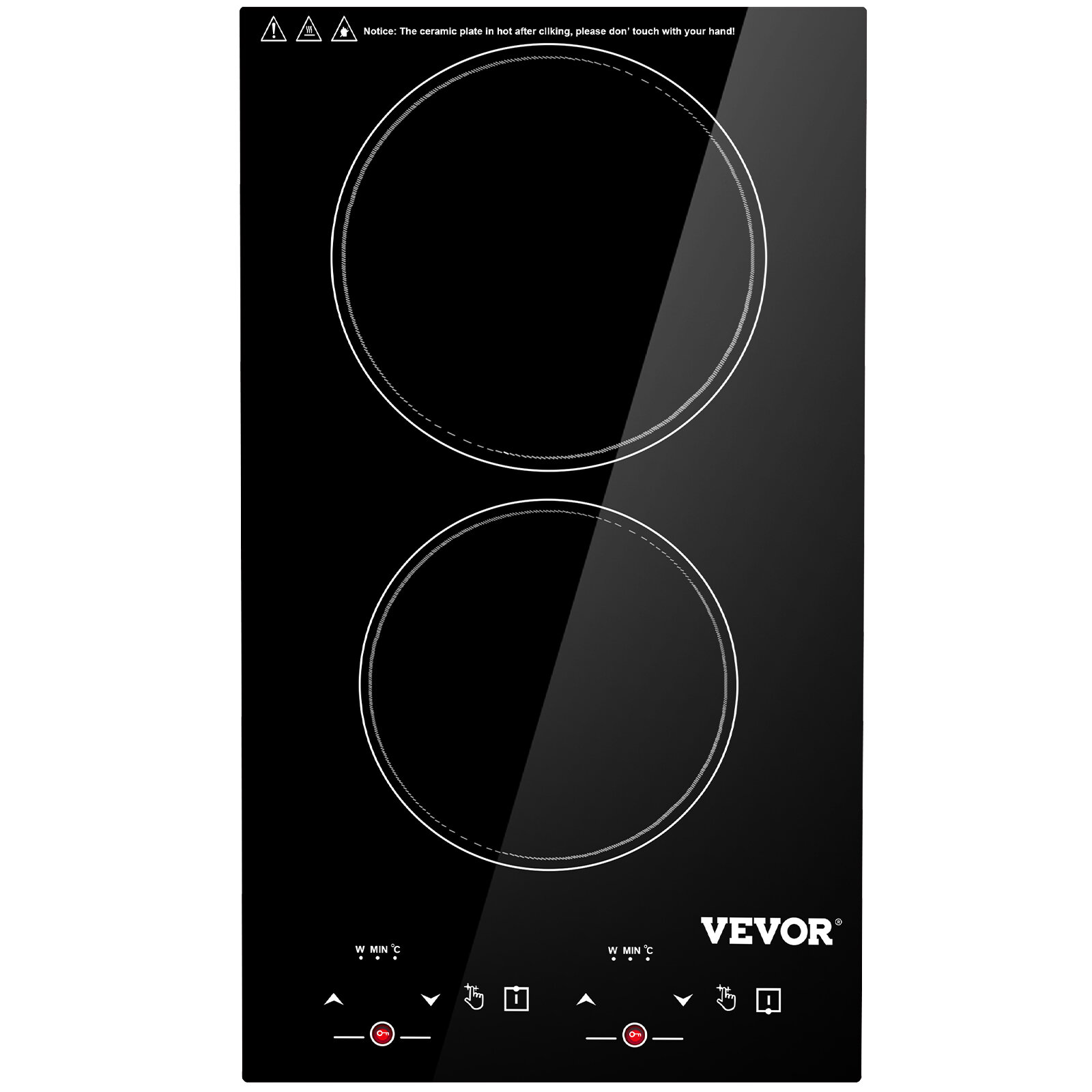 GTKZW Induction Cooktop 2 Burner Electric Cooktop Touch Control