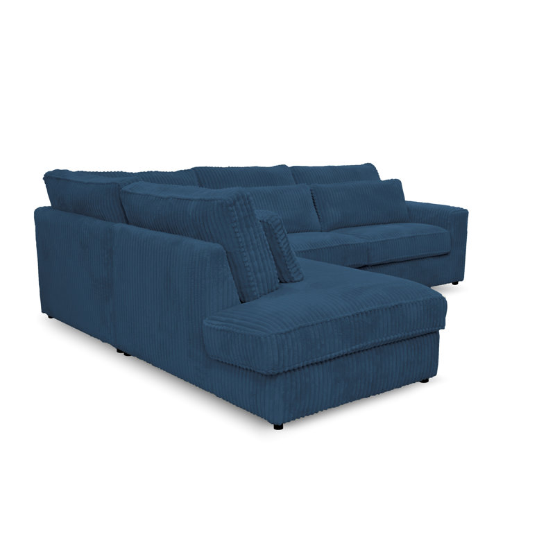 Aazim 4 Seater Corner Sofa , Left facing, Ink