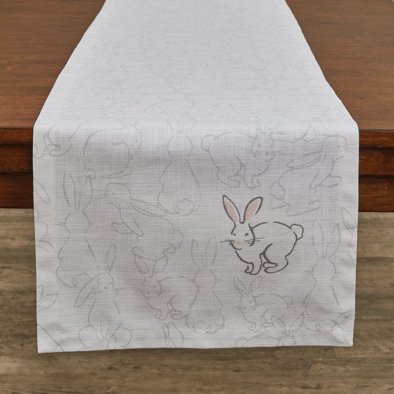 Tiffie Split P Bunnies Table Runner 15X72